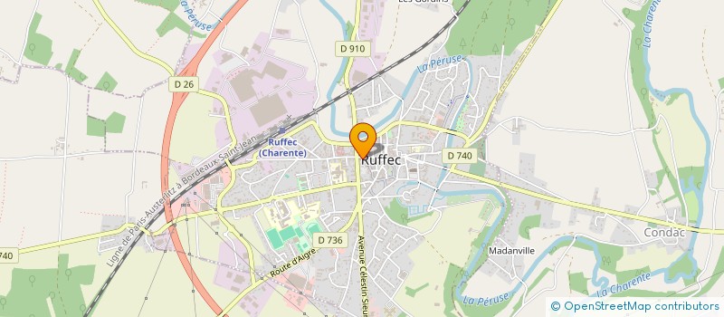 localisation de l'entreprise GIP MAISON DE L'EMPLOI DU NORD CHARENTE à RUFFEC