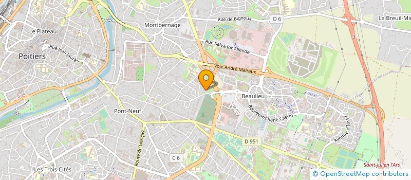 localisation de l'entreprise GIP MAISON DEP PERSONNES HANDICAPEES à POITIERS