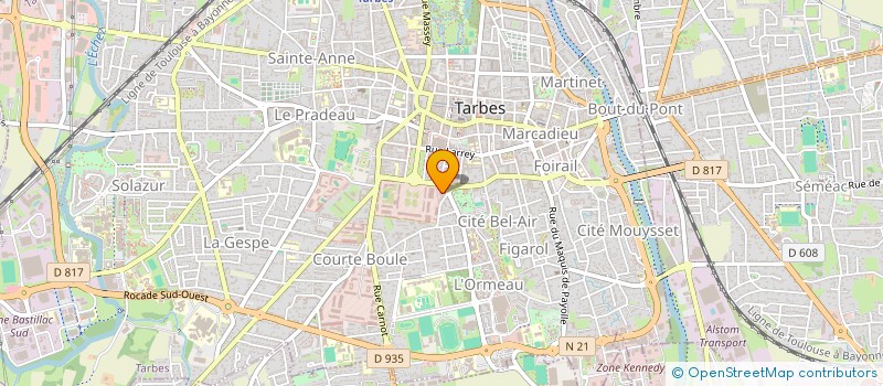 localisation de l'entreprise GIP MAISON DEP PERSONNES HANDICAPEES à TARBES