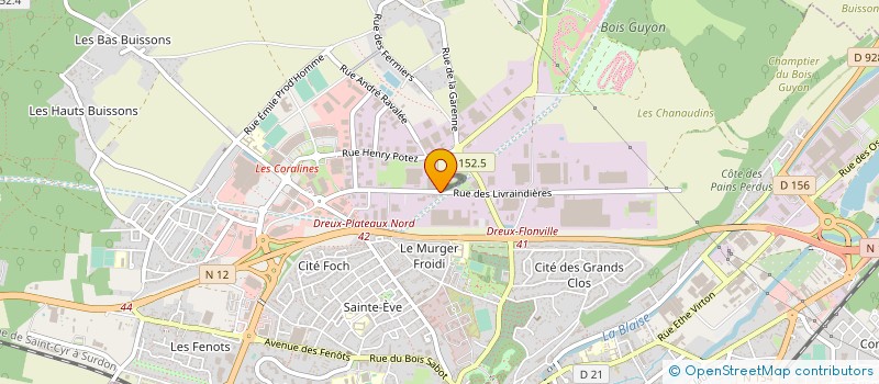 localisation de l'entreprise GIP PROQUALISS PLATE FORME TECHNOLOGIQUE à DREUX