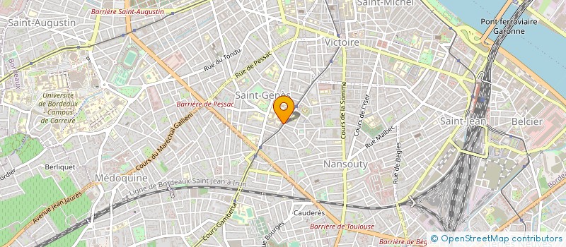 localisation de l'entreprise GIP RESEAU DE CANCEROLOGIE D AQUITAINE à BORDEAUX