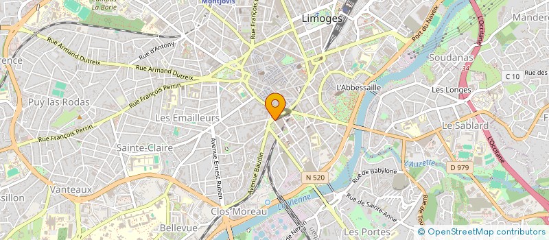 localisation de l'entreprise GIP RESTAURATION à LIMOGES