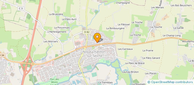 localisation de l'entreprise GIPA à NOYAL-CHATILLON-SUR-SEICHE