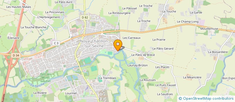 localisation de l'entreprise GIPAT  NOYAL-CHATILLON-SUR-SEICHE