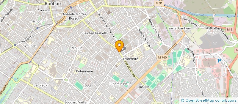 localisation de l'entreprise GIPFIT ROUBAIX  ROUBAIX