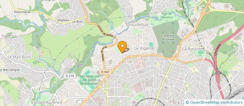 localisation de l'entreprise GIPHAR DE LA TABLE à LIMOGES