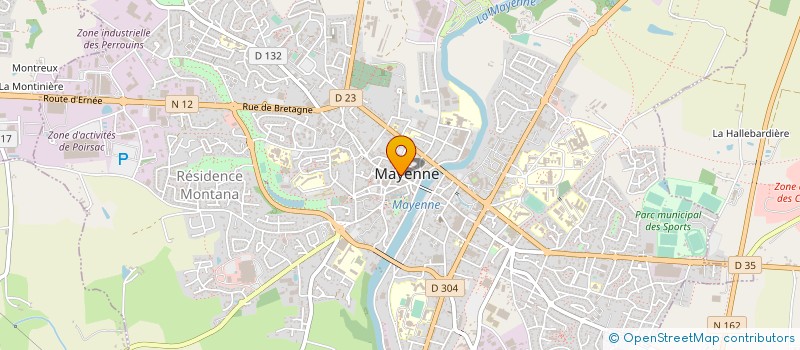 localisation de l'entreprise GIPHAR INTERGROUPEMENT OUEST à MAYENNE