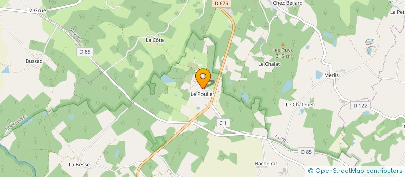 localisation de l'entreprise GIPOULOUX  CUSSAC