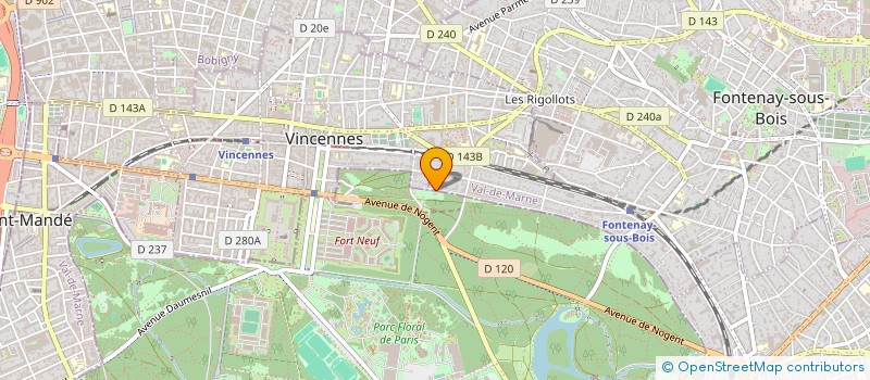 localisation de l'entreprise GIRARD à FONTENAY-SOUS-BOIS