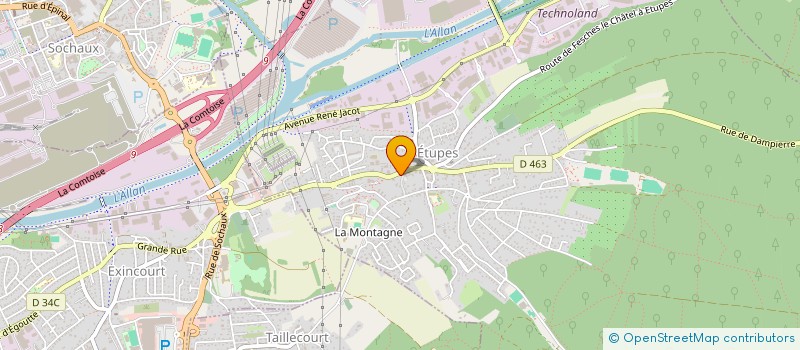 localisation de l'entreprise GIRARD GRISIER LAMBOTTE SOC  ETUPES