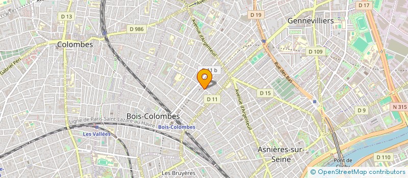 localisation de l'entreprise GIRARD INVEST à BOIS-COLOMBES