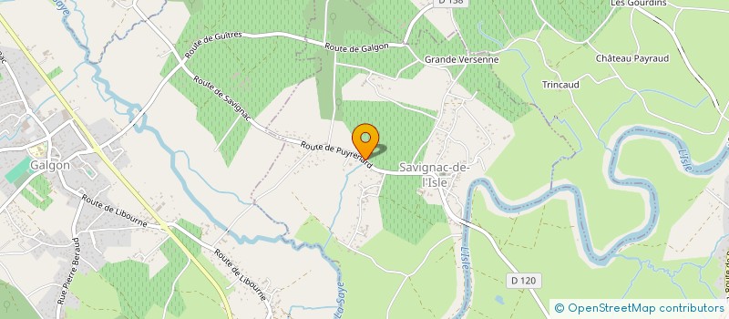 localisation de l'entreprise GIRARD SARL à SAVIGNAC-DE-L'ISLE