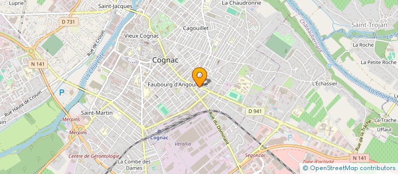 localisation de l'entreprise GIRARD VINS ET SPIRITUEUX à COGNAC