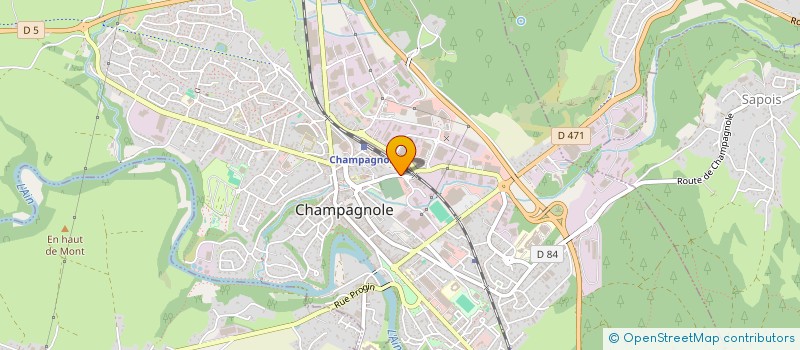 localisation de l'entreprise GIRARDOT PNEUS à CHAMPAGNOLE