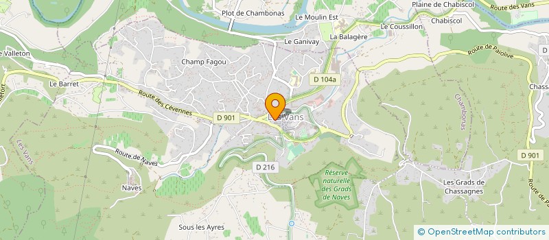 localisation de l'entreprise GIRAUD à LES VANS