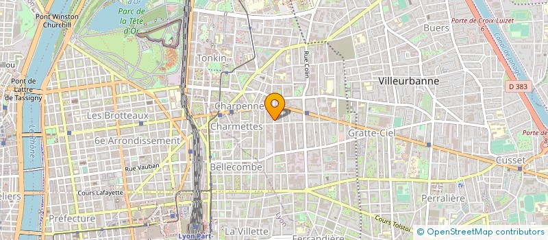 localisation de l'entreprise GIRAUD-SAUVEUR à VILLEURBANNE