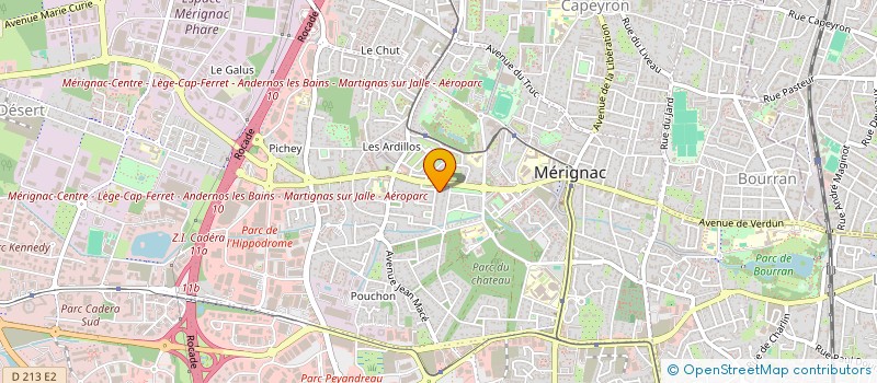 localisation de l'entreprise GIRAUDEAU RH LIBOURNE à MERIGNAC
