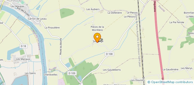 localisation de l'entreprise GIRAULT TP à POUZAY