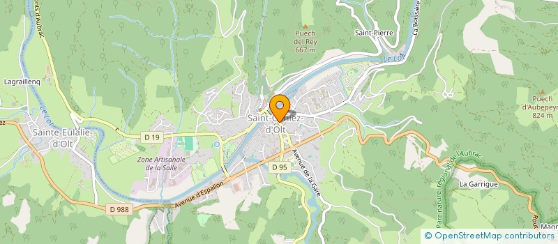 localisation de l'entreprise GIRBAL ELECTRICITE à SAINT GENIEZ D'OLT ET D'AUBRAC
