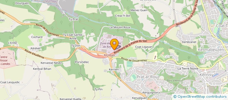 localisation de l'entreprise GIREX à QUIMPER