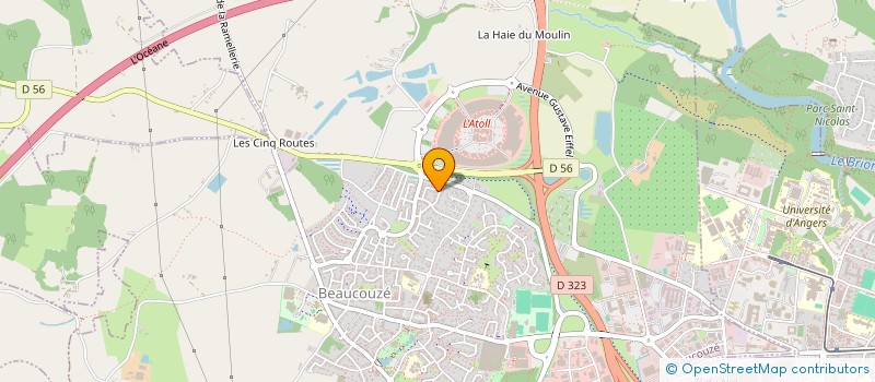 localisation de l'entreprise GIRO à BEAUCOUZE