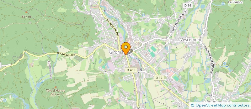 localisation de l'entreprise GIRO'SKIS SARL à GIROMAGNY