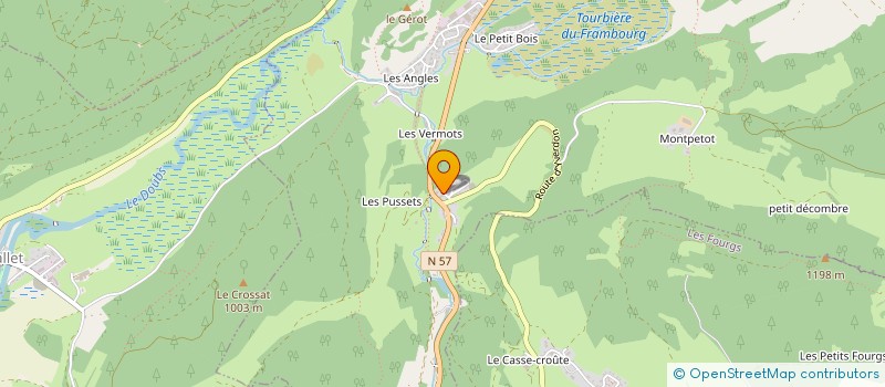 localisation de l'entreprise GIROD PATRICK ET ROBBE PASCAL  LA CLUSE-ET-MIJOUX