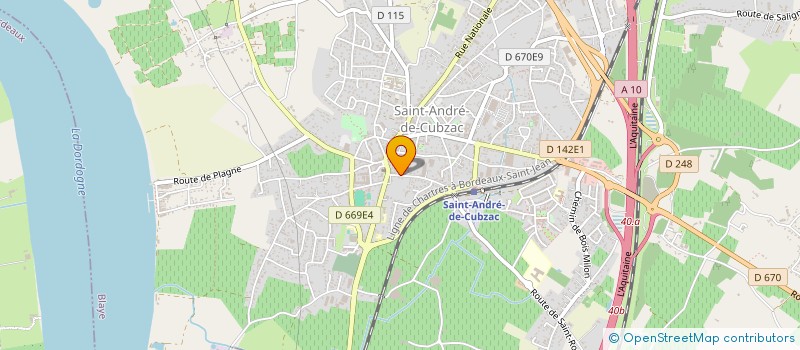 localisation de l'entreprise GIRONDE ASSOCIATION ARTS  SAINT-ANDRE-DE-CUBZAC