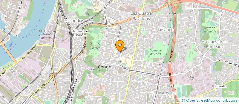 localisation de l'entreprise GIRONDE BATIMENT RENOVATION à CENON