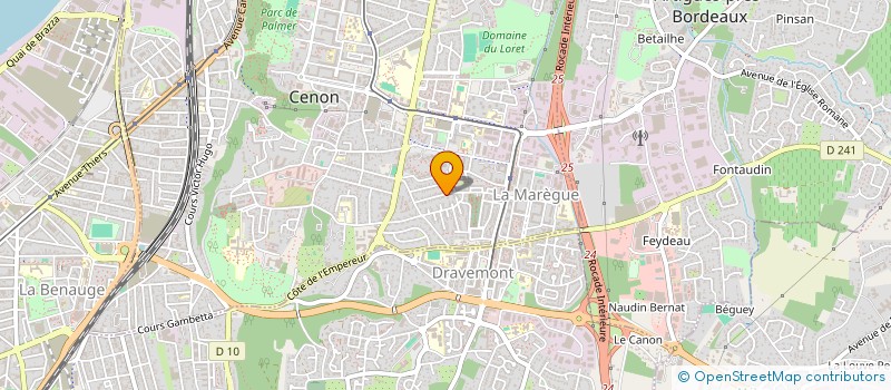 localisation de l'entreprise GIRONDE EG  CENON