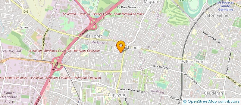 localisation de l'entreprise GIRONDE ENDUITS à MERIGNAC