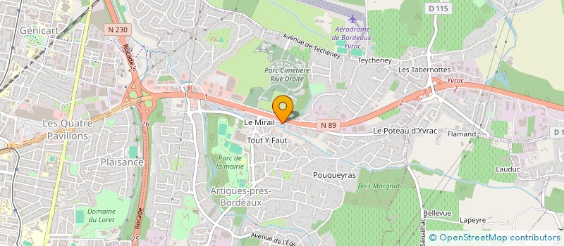 localisation de l'entreprise GIRONDE ENERGIE BOIS à ARTIGUES-PRES-BORDEAUX