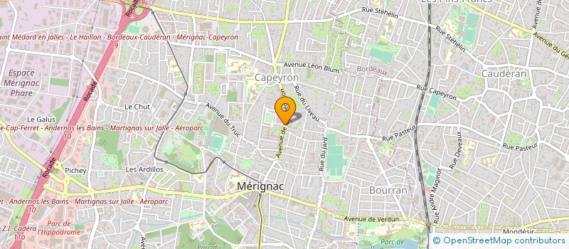 localisation de l'entreprise GIRONDE HYGIENE SERVICES à MERIGNAC