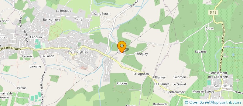 localisation de l'entreprise GIRONDE PEINTURE ET RENOVATION  POMPIGNAC