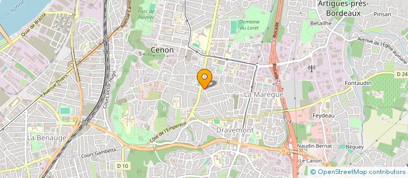 localisation de l'entreprise GIRONDE TAXIS SERVICES à CENON