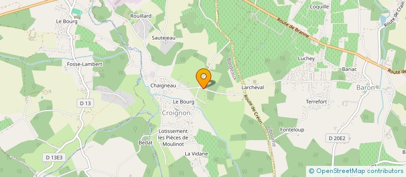 localisation de l'entreprise GIRONDE VINS  CROIGNON