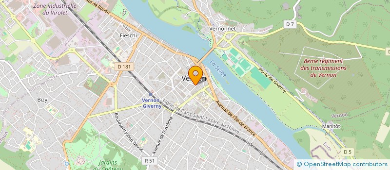 localisation de l'entreprise GIRONDIN  VERNON