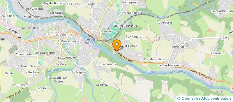 localisation de l'entreprise GIRONDINE à AIXE-SUR-VIENNE