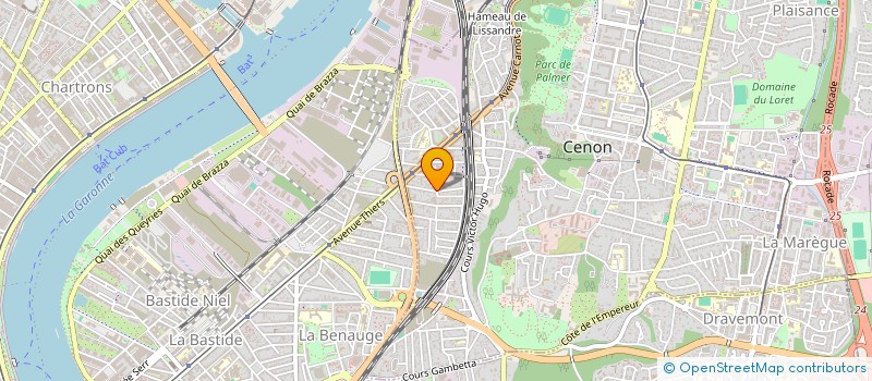 localisation de l'entreprise GIRONDINE D'EQUIPEMENT ET CARROSSERIE à CENON