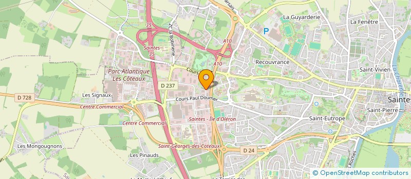 localisation de l'entreprise GIRONDINE DE DISTRIBUTION à SAINTES