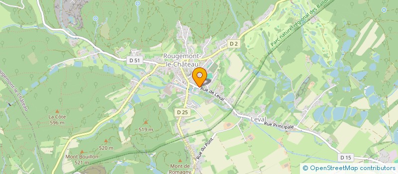 localisation de l'entreprise GIROT ET FILS à ROUGEMONT-LE-CHATEAU