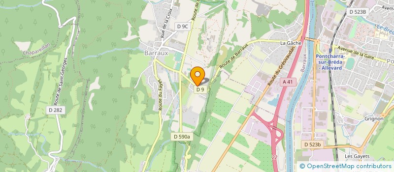 localisation de l'entreprise GIROUD FONDERIE SA à BARRAUX