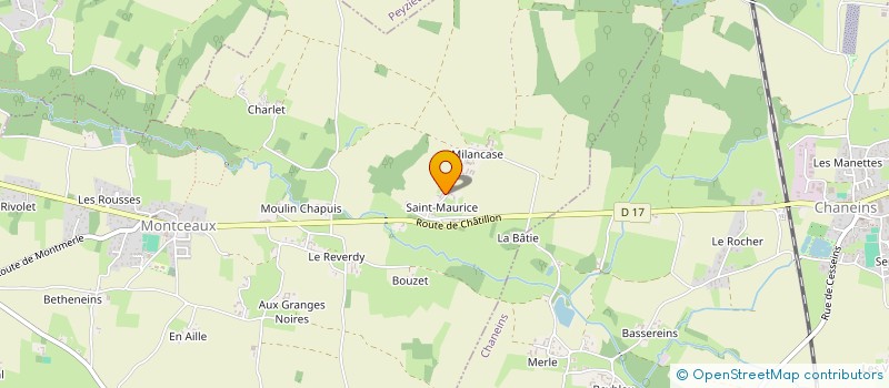 localisation de l'entreprise GIROUD MARAICHAGE à MONTCEAUX