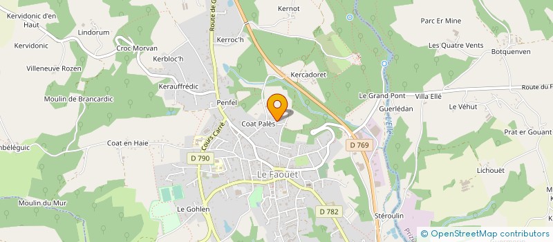 localisation de l'entreprise GIRY PLOMBERIE  LE FAOUET