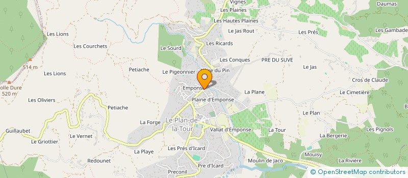 localisation de l'entreprise GISCLET  LE PLAN-DE-LA-TOUR