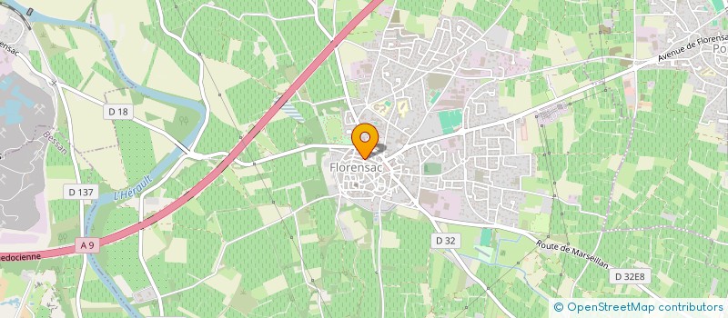 localisation de l'entreprise GISONE 34  FLORENSAC