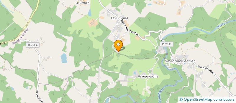 localisation de l'entreprise GITE A LA FERME  SAVIGNAC-LEDRIER