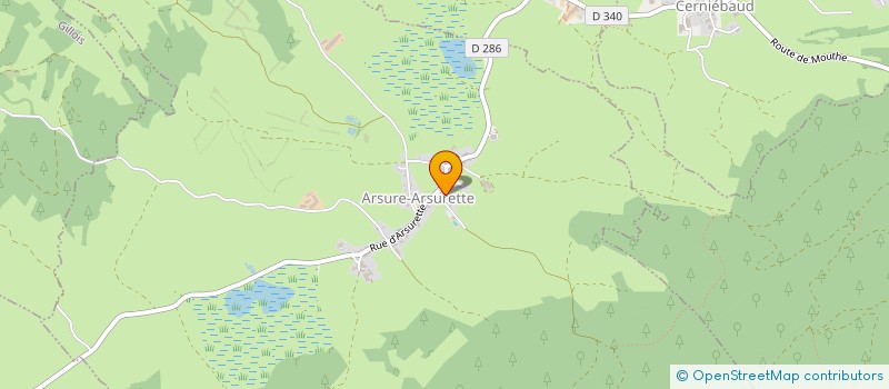 localisation de l'entreprise GITE ANDRA  ARSURE-ARSURETTE