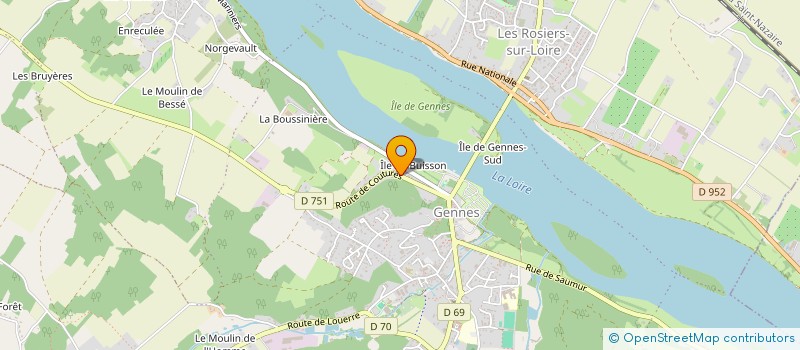localisation de l'entreprise GITE DE GROUPE - LA BOUSSINIERE à GENNES-VAL-DE-LOIRE