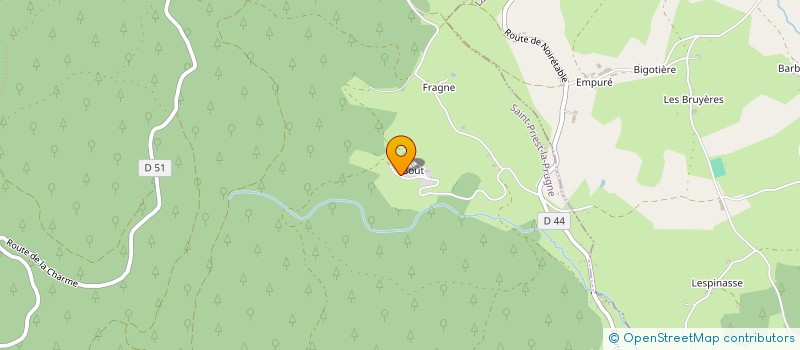 localisation de l'entreprise GITE DE LA CASCADE  SAINT-PRIEST-LA-PRUGNE